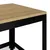 Produktbild 5 för Sidobord ljusbrun och svart 90x40x45 cm MDF och järn