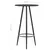 Produktbild 4 för Barbord svart 60x107,5 cm MDF