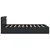 Produktbild 6 för Sängram hydraulisk förvaring LED svart konstläder 120x200 cm 