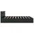Produktbild 6 för Sängram hydraulisk förvaring LED svart konstläder 160x200 cm 