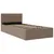 Produktbild 2 för Sängram med hydraulisk förvaring taupe tyg 100x200 cm 