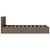 Produktbild 5 för Sängram med hydraulisk förvaring taupe tyg 100x200 cm 