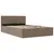 Produktbild 2 för Sängram med hydraulisk förvaring taupe tyg 140x200 cm 