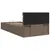 Produktbild 7 för Sängram med hydraulisk förvaring och LED taupe tyg 90x200 cm 