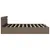 Produktbild 6 för Sängram med hydraulisk förvaring och LED taupe tyg 160x200 cm 