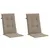 Produktbild 3 för Stolsdynor 2 st taupe 120x50x3 cm tyg