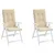 Produktbild 4 för Stolsdynor 2 st beige 120x50x3 cm tyg
