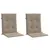 Produktbild 3 för Stolsdynor 2 st taupe 100x50x3 cm oxfordtyg