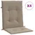 Produktbild 2 för Stolsdynor 4 st taupe 100x50x3 cm oxfordtyg