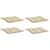 Produktbild 3 för Stolsdynor 4 st beige 40x40x3 cm oxfordtyg