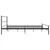 Produktbild 4 för Sängram svart metall 180x200 cm