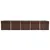 Produktbild 3 för Odlingslåda upphöjd galvaniserat stål 400x80x45 cm brun