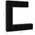 Produktbild 6 för Bokhylla/TV-bänk 3 delar set svart 180x30x180 cm