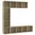 Produktbild 2 för Bokhylla/TV-bänk 3 delar set sonoma-ek 180x30x180 cm