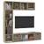 Produktbild 3 för Bokhylla/TV-bänk 3 delar set sonoma-ek 180x30x180 cm