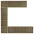 Produktbild 4 för Bokhylla/TV-bänk 3 delar set sonoma-ek 180x30x180 cm