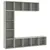 Produktbild 2 för Bokhylla/TV-bänk 3 delar set betonggrå 180x30x180 cm
