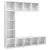 Produktbild 2 för Bokhylla/TV-bänk 3 delar set vit högglans 180x30x180 cm