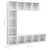 Produktbild 6 för Bokhylla/TV-bänk 3 delar set vit högglans 180x30x180 cm