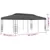 Produktbild 6 för Paviljong 3x6 m antracit