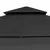 Produktbild 6 för Paviljong med förlängda tak 3x3x2,75 m antracit 180 g/m²