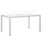 Produktbild 5 för Trädgårdsbord vit 150x90x75 cm konstrotting