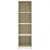 Produktbild 4 för Bokhylla 4 hyllor vit och sonoma-ek 40x24x142cm konstruerat trä