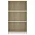 Produktbild 4 för Bokhylla 3 hyllor vit & sonoma-ek 60x24x109 cm konstruerat trä