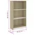 Produktbild 6 för Bokhylla 3 hyllor vit & sonoma-ek 60x24x109 cm konstruerat trä