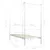 Produktbild 5 för Himmelsäng vit metall 100x200 cm