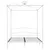 Produktbild 3 för Himmelsäng vit metall 160x200 cm