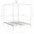 Produktbild 5 för Himmelsäng vit metall 160x200 cm