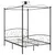 Produktbild 2 för Himmelsäng svart metall 120x200 cm