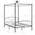 Produktbild 6 för Himmelsäng svart metall 120x200 cm