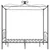 Produktbild 4 för Himmelsäng grå metall 120x200 cm