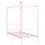 Produktbild 2 för Himmelsäng rosa metall 90x200 cm