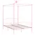 Produktbild 2 för Himmelsäng rosa metall 120x200 cm