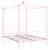 Produktbild 2 för Himmelsäng rosa metall 160x200 cm
