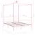 Produktbild 6 för Himmelsäng rosa metall 160x200 cm