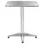 Produktbild 2 för Trädgårdsbord silver 60x60x70 aluminium