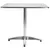 Produktbild 2 för Trädgårdsbord silver 80x80x70 cm aluminium