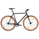 Fixed gear cykel svart och orange 700c 51 cm