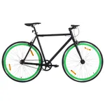 Fixed gear cykel svart och grön 700c 55 cm