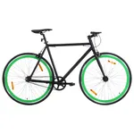 Fixed gear cykel svart och grön 700c 59 cm