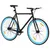 Produktbild 2 för Fixed gear cykel svart och blå 700c 55 cm
