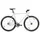 Fixed gear cykel vit och svart 700c 51 cm