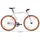 Fixed gear cykel vit och orange 700c 55 cm
