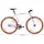 Fixed gear cykel vit och orange 700c 59 cm