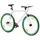 Fixed gear cykel vit och grön 700c 55 cm