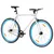 Produktbild 2 för Fixed gear cykel vit och blå 700c 55 cm